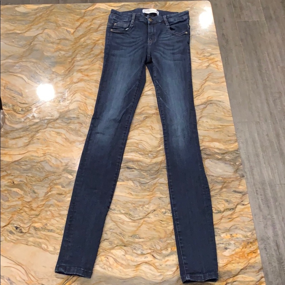 Zara Denim Distressed Washed Jeans